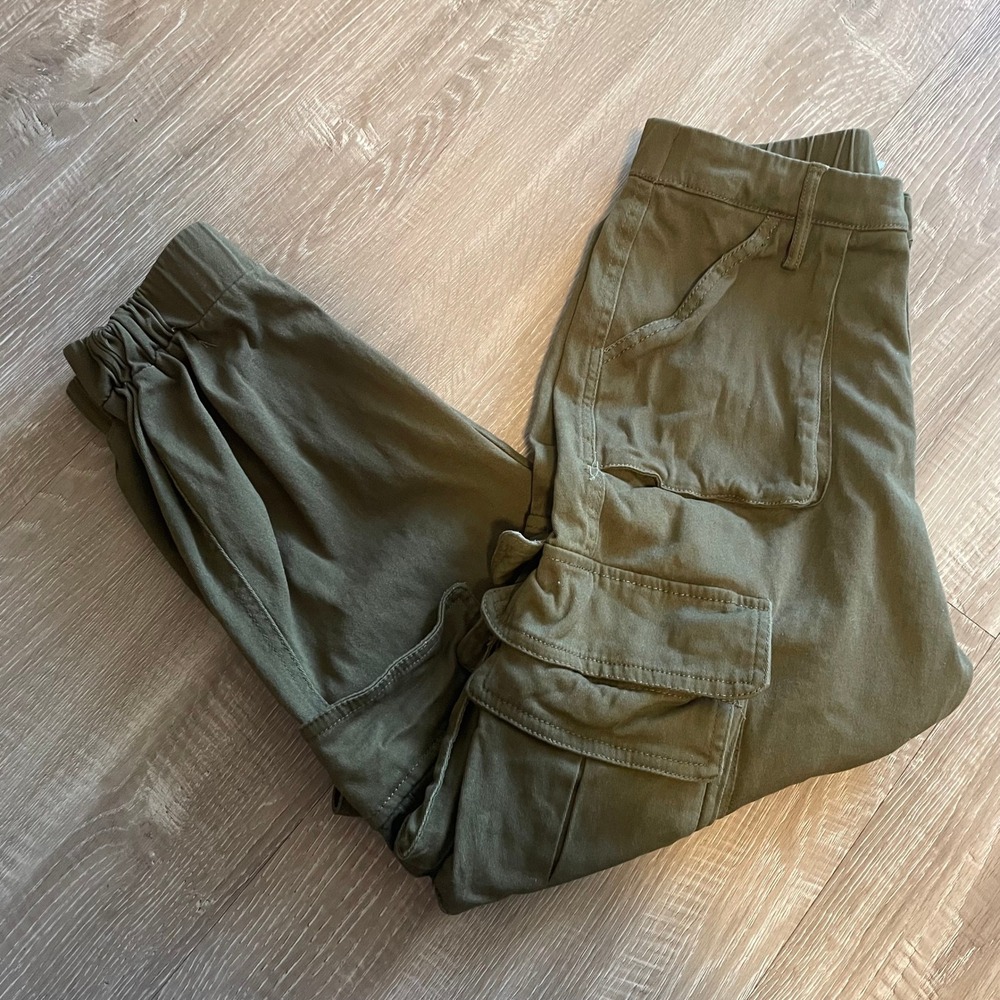 Rue21 Mens Cargo Jogger Pants Medium Olive Green Cotton Blend Utility Streetwear